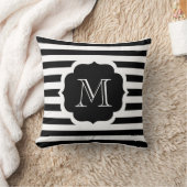 黒ストライプ色 クッション (ブランケット)