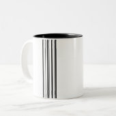 黒ストライプ色 ツートーンマグカップ (正面左)