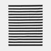 黒ストライプ色 フリースブランケット (正面)