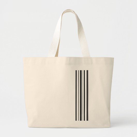 黒ストライプ色 ラージトートバッグ (正面)