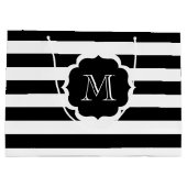 黒ストライプ色 ラージペーパーバッグ (裏面)