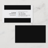 黒ストライプ色White Blue Manager名刺 名刺 (正面/裏面)