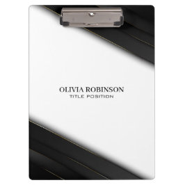 黒ストライプ金ゴールド細線 クリップボード