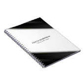 黒ストライプ金ゴールド細線 ノートブック (右側)