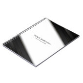 黒ストライプ金ゴールド細線 ノートブック (左側)