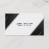 黒ストライプ金ゴールド細線 名刺 (正面)