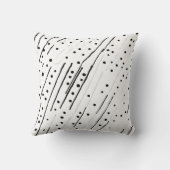 黒ストライプ、白、灰色のパターンまたは水玉模様 クッション (裏面)
