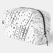 黒ストライプ、白、灰色のパターンまたは水玉模様 ドップキット (右コーナー)