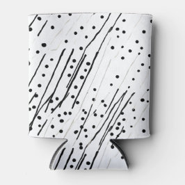 黒ストライプ、白、灰色のパターンまたは水玉模様 缶クーラー