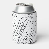 黒ストライプ、白、灰色のパターンまたは水玉模様 缶クーラー (缶裏面)