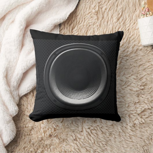 黒スピーカ枕 クッション (ブランケット)