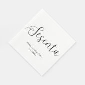 黒スペインの白ミニマリスト60誕生日 スタンダードランチョンナプキン (角)