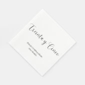 黒スペインの白ミニマル35誕生日 スタンダードランチョンナプキン (角)