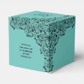 黒スワエレガントールズターコイズキンセアニラ フェイバーボックス (裏面サイド)