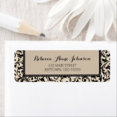 黒スワールダマスクon Tan ラベル (インサイチュ)