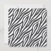黒ゼブラエレガントプリント誕生日 招待状 (裏面)