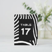 黒ゼブラストライプテーブル番号 ポストカード (スタンド正面)
