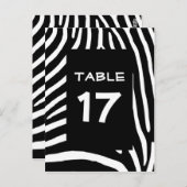 黒ゼブラストライプテーブル番号 ポストカード (正面/裏面)
