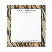 黒ゼブラストライプ ノートパッド (正面)