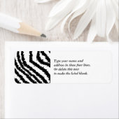 黒ゼブラ印刷パターン。 ラベル (インサイチュ)
