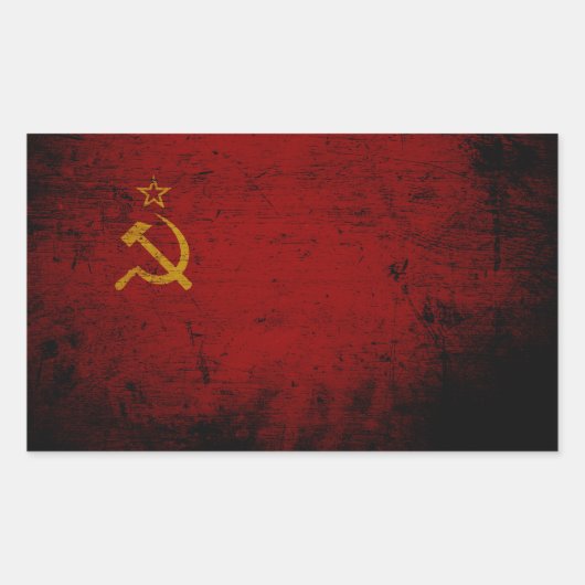 黒ソグランジ連の国旗 長方形シール (正面)