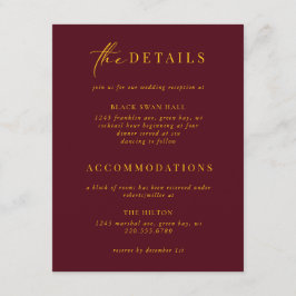 黒タイフォーマル金ゴールドアールデコ詳細挿入 エンクロージャーカード