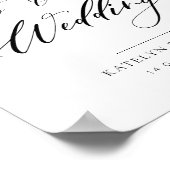 黒タイポグラフィ結婚歓迎の兆候 ポスター (角)