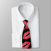 黒タイ赤官能性の大きな赤い唇 ネクタイ (タイ)