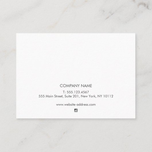 黒タトゥーアフターケア説明書ビジネスカード 名刺 (裏面)