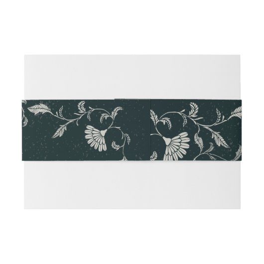 黒タンエレガントフローラヴィンテージウェディング 招待状ベリーバンド (裏面例)