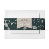 黒タンエレガントフローラヴィンテージウェディング 招待状ベリーバンド (正面例)