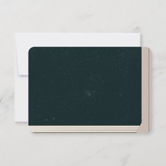 黒タンエレガントブックカバー結婚式RSVPカード 出欠カード (裏面)