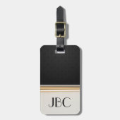 黒ダイヤのタイルによってバンドを付けられるモノグラム ラゲッジタグ (正面縦)