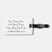 黒ダイヤのタイルによってバンドを付けられるモノグラム ラゲッジタグ (裏面横)