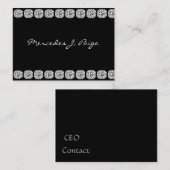 黒ダイヤのフェイクな名刺 名刺 (正面/裏面)