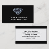 黒ダイヤのjeweleryの店の名刺 名刺 (正面/裏面)