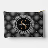 黒ダイヤエレガントモンド金ゴールドモノグラム アクセサリーポーチ (裏面)