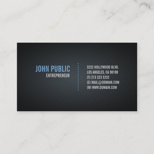 黒ダイヤモダンモンドのタイルパターン 名刺 (正面)