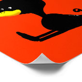 黒ダッキー（アヒルちゃん） ポスター (角)