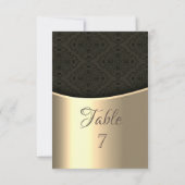 黒ダマエレガントスク金ゴールドテーブルカード 招待状 (裏面)
