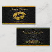 黒ダマエレガントス金ゴールド唇 名刺 (正面/裏面)