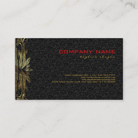 黒ダマエレガントス金ゴールド枠 名刺 (裏面)