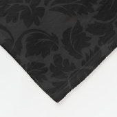 黒ダマエレガントス金ゴールド渦巻き フリースブランケット (角)