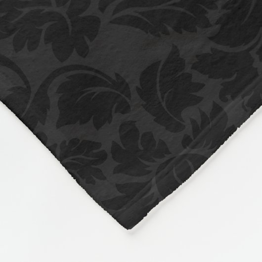 黒ダマエレガントス金ゴールド渦巻き フリースブランケット (角)