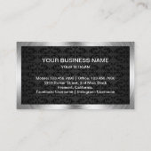 黒ダマスクスチール製家電製品修理 名刺 (裏面)