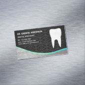 黒ダマスク鋼歯歯科臨床歯科医 マグネット名刺 (インサイチュ)