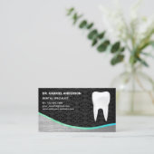 黒ダマスク鋼歯歯科臨床歯科医 名刺 (スタンド正面)