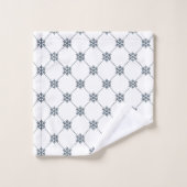 黒ダマスク風呂タオル一式 バスタオルセット (ウォッシュタオル)