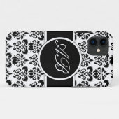 黒ダマスク Case-Mate iPhoneケース (裏面(横))