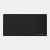 黒ダマミニマルスク模様ピンクモノグラム デスクマット (正面)